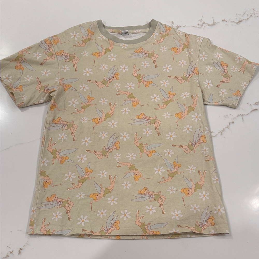 Wild Rich Kids Disney Tinkerbell Print T-Shirt - Cream XS